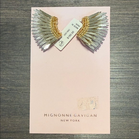 Mini Mignonne Gavigan Gold and Silver Wing Earrings - NWT